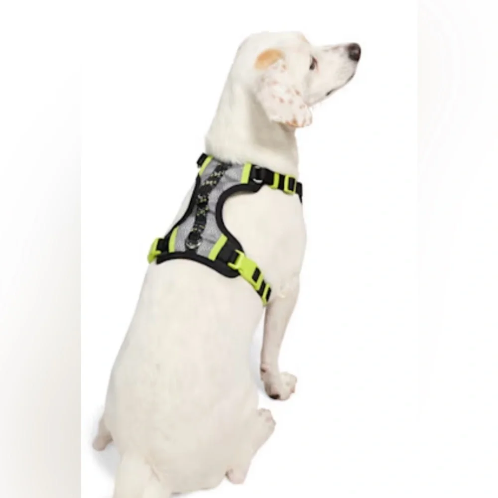 YOULY Adventure Reflective Dog Harness, Black-Medium